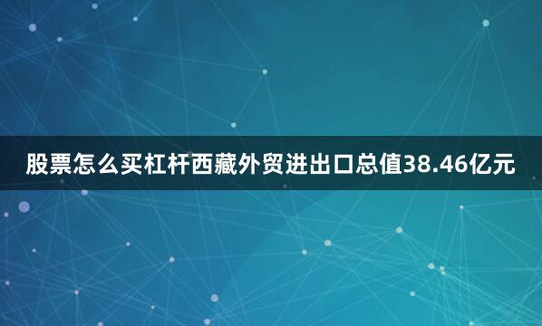 股票怎么买杠杆西藏外贸进出口总值38.46亿元